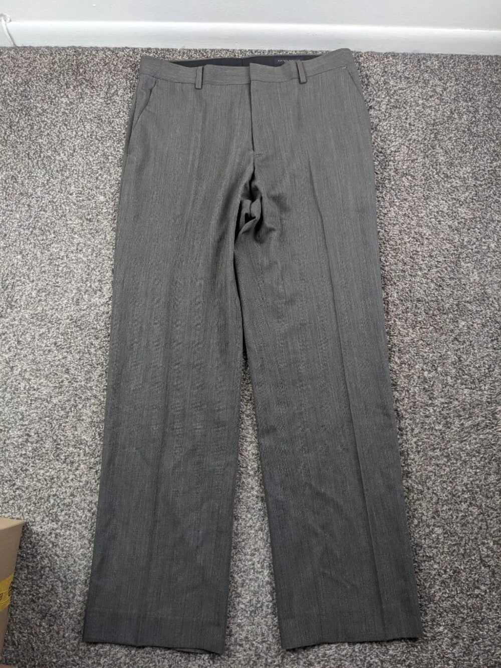Banana Republic Suit 40R 100% Wool Herringbone Gray 33x32 Modern Fit